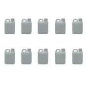 10x 1L Natural Bottle HDPE + TE Cap Jerry Can - Empty Plastic Chemical Food
