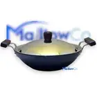 Hawkins Futura Black Deep Fry Pan Gas Kadai Induction 2.5L 27cm Steel Lid