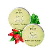 Lip Balm Mint Rosehip Fresh Infused Butter With Desi Ghee & Honey Pack of 1 10g