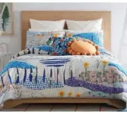 New STUDIO D OPAL Multi Full/Queen Quilt & Shams Deco Pillow Set 4Pc