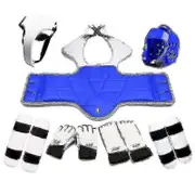 Taekwondo Five-piece Set Taekwondo Protective Gear Helmet Armor Kickboxing Boxing Glove Taekwondo Equipment Head Protector TAO seven-piece set girl...