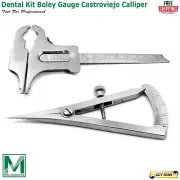Dental Kit Boley Gauge Diamond Lab Vernier Castroviejo Caliper Crown Measuring