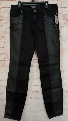JOAN JETT tripp NYC pants womens skinny jeans Black fake leather NWT NEW size 9