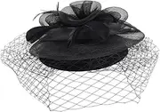 [CATIEBYE] Tea Party Fascinator Hat for Women Elegant Feathering Headband Hair Clip for Weddings Anniversaries Banquets and Special Occasions Versatile Bride Headdress