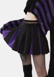 [The Grave Girls] State Of Ruin Pleated Mini Skirt
