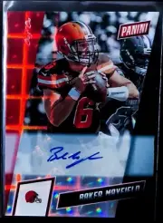 2019 PANINI NATIONAL SILVER BAKER MAYFIELD 1 OF 1 AUTO HYPERPLAID RARE 1/1