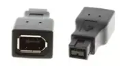 9pin Male~6pin Female IEEE1394b Firewire/iLink/DV 800mbs Cable/Cord Adapter$SHdi