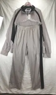 Vintage Foot Locker Track Suit Mens XL Gray Black Sweatsuit New with Tags