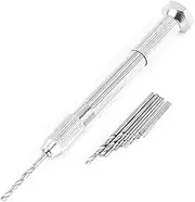 0.3-3.0mm Mini Hand Drill With 10pcs 0.8-3.0mm Twist Drill Bits Set Wood Bodhi Plastic Drilling Kit 11Pcs Hand Twist Drill Set