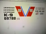 US Coast Guard Law Enforcement/Police k9 Vehicle Decals 1:10 RC Scale