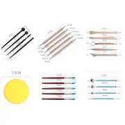 24pcs/Set Polymer Clay Dotting Tools Ceramics Pottery Sculpting Carving Stylus B