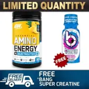 OPTIMUM NUTRITION ON AMINO ENERGY+ELECTROLYTES 30SRV PINEAPPLE//BCAA ACID RECOVE