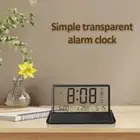12/24H Transparent Alarm Clock LCD Digital Desktop Clock Table Clock Countdown