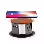 Link2Home 10-Watt Space Saver Pop Up-Outlet, Fast Induction Charger Type-C USB