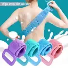 Towel Skin Exfoliating Dual Sided Bath Belt Silicone Bath Brush Back Scrubber