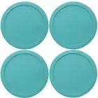 Pyrex 7402-PC Sea Glass Green Food Storage Plastic Replacement Lid (4-Pack)