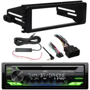JVC KD-TD91BTS CD Bluetooth USB AUX Receiver, Stereo Install Kit, Signal Booster