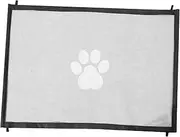 GANAZONO Pet Isolation Fence Pet Playpen Indoor Outdoor Dog Fence Puppy Pet Playpen Dog Gate with Door Indoor Dog Gate Dog Barrier for Truck Kitten Gate Dog Car Barriers Black Cloth