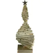 3FT Birch Branch Christmas Tree Wood Stand Included Made of Real Birch Wood Logs