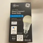 NEW - GE Soft White Direct Connect Dimmable Smart WiFi LED Bulb A19