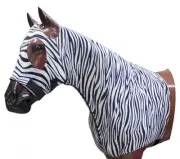 Horse Mane Tamer Sleazy Lycra Print Zippered Hood Braid Shoulder Guard All Sizes