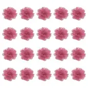 20Pcs 2" Chiffon Flowers Sewing Fabric Flower Appliques for Crafts Pink