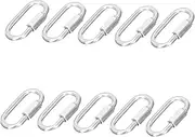 COMNESTBI Heavy Duty Locking Compact Iron Quick Links for Camping Hiking and Outdoor Activities Versatile Clips for Ropes Keys and Accessories