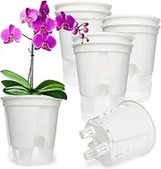 BEIUEN Pack of 8 Plant Pots. Round Plastic Propagation Pots with a Diameter of Approx. 15.24 cm, Dryness Protection Propagation Pots in White Colour for Plant Pots