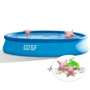 INTEX 28158GN Easyset Pool Incl Gs-Pumpe 179 7/8x33 1/8in + Inflatable Animals