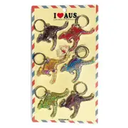 6pcs Australian Souvenirs Keyring Chain Acrylic Kangaroo Gift Bulk Aussie