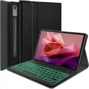 Keyboard Case for Lenovo Tab P12 12.7 Inch 2023 Tablet, 7 Color Backlight Detach