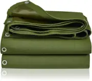 Multi-Purpose Waterproof Canvas Tarpaulin 6.6 x 6.6 ft - Ideal for Outdoor Use