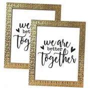 8x10 Inch Gold Picture Frames, Ornate Vintage Golden Photo Frames with Real
