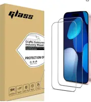 2-Pack Temper Glass Screen Protector for iPhone 16/16 Plus/16 Pro/16 Pro Max