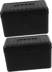 STOBOK Small Plastic Box Index Card Holders Flash Card Holder Case Perfect for Office Home and School