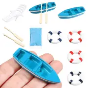 Home Decor Beach Chair Micro Landscape Sea View Ornaments Boat Paddle Mini