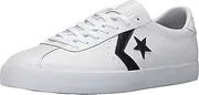 [Converse] Mens Breakpoint Ox White Black Leather Trainers 8 US