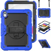 MCC Shockproof iPad 10.9" 2022 10th Gen Strap Rugged Case Cover Apple [Blue]