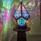 Bohemian starry sky floor projection lamp Colorful Table Bedside Lamp UK NEW