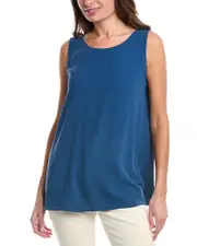 EILEEN FISHER Sleeveless Silk Tunic Tank
