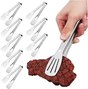 Cooking Tongs Set of 8 Stainless Steel BBQ Grilling Tongs Comfortable Grip for Kitchen Outdoor Use