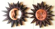 Wooden Wall Sun & Moon Stunning Creation 12'' ideal for Home & office Carved