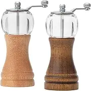 Hand Cranked Manual Salt Grinder Coarseness Adjustable Pepper Mill Pepper Grinder Refillable Mill Kitchen Utensils