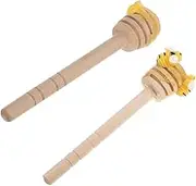ASAKKURA 2pcs Wooden Honey Dipper Sticks for Effortless Stirring of Honey Jam Coffee Party Favors and Bee Tiered Tray Decor