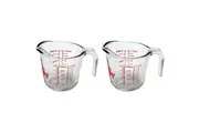 2x Anchor Hocking 500ml 2-Cup Glass Measuring Jug Kitchen Baking Cup Medium CLR