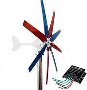 12v,12000W No Noise Low Speed Vertical Axis Wind Power Turbine Generator+220V Space Saving Windmill Generator Suit for Home/RV