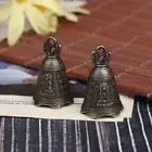 Antique Bell Chinese Mini Sculpture Pray Guanyin Buddha Bell Shui Feng BellJN M~
