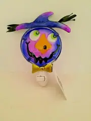 Giftcraft Halloween Crow Scarecrow Night Light Metal