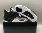 New Air Jordan 4 "Fear" Mid Top Retro Black White Basketball Men's Shoes DS