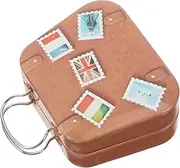 MINAOLULUS Tinplate Storage Box Mini Suitcase Packing Case Vintage Candy Box Handbag Decorative Storage Container